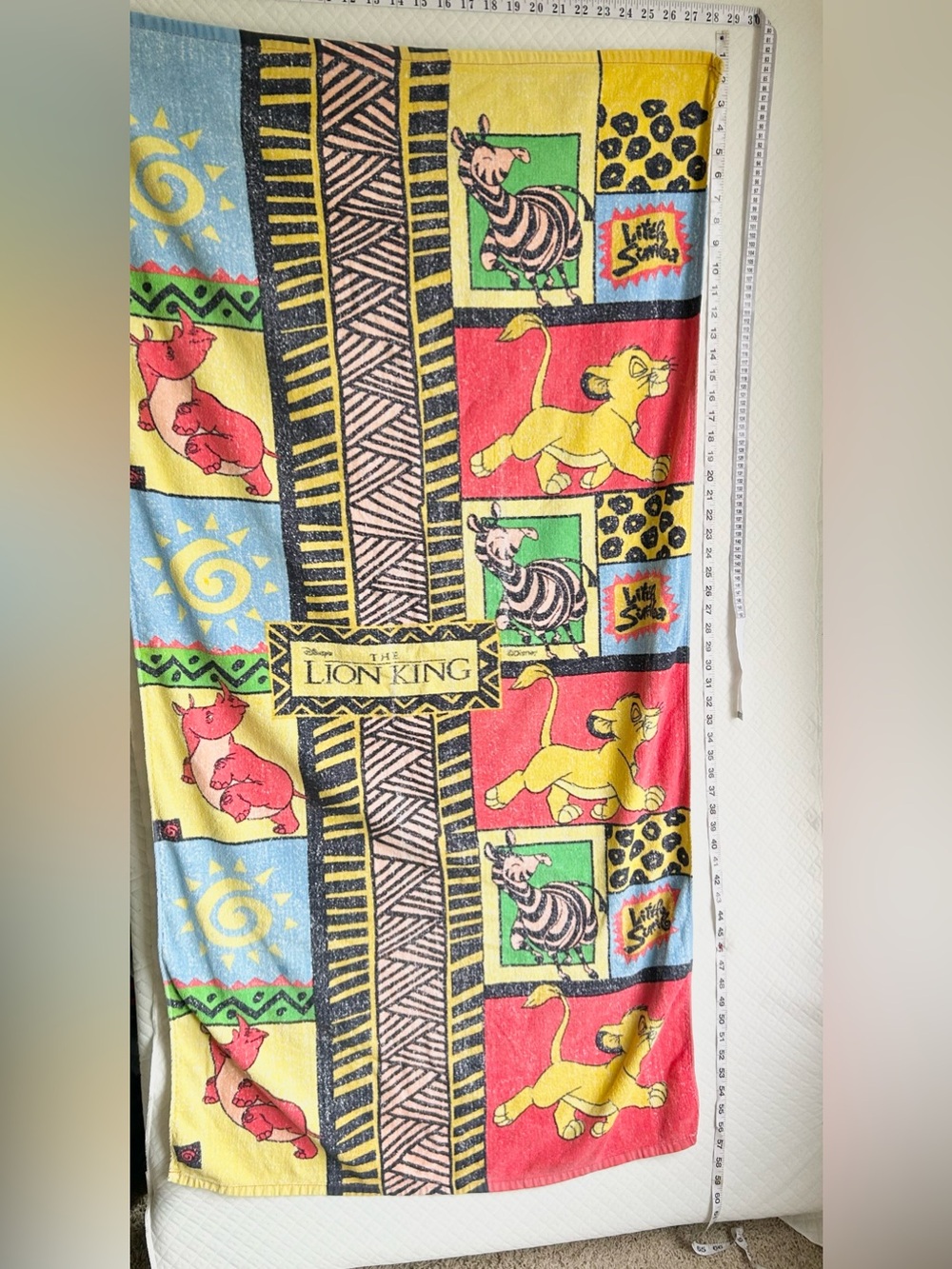Vintage Disney Lion King Towel 90’s 2000’s